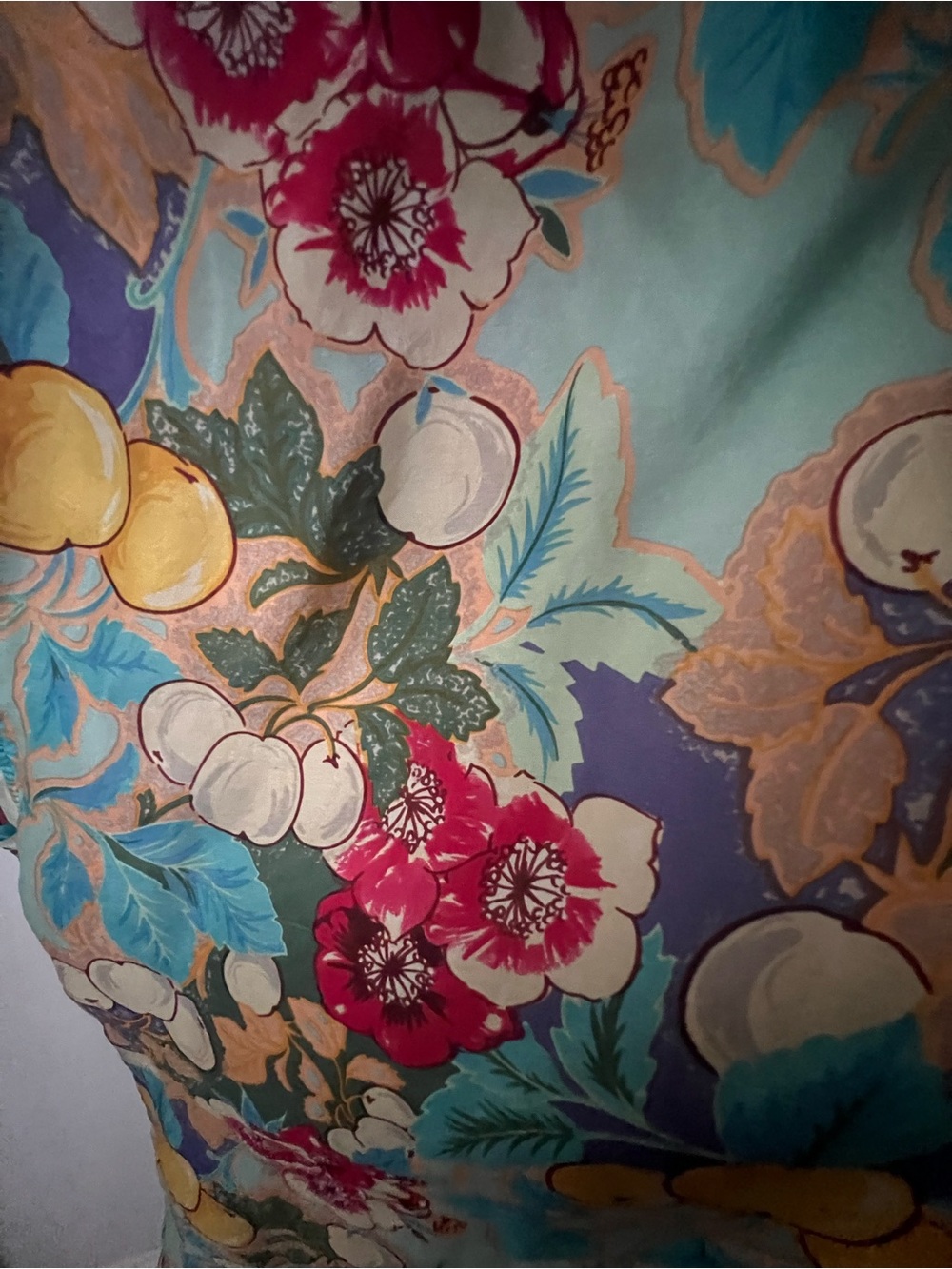 NWOT Johnny Was Silk Floral Multicolor V-Neck Dress size XL - Picture 3 of 5